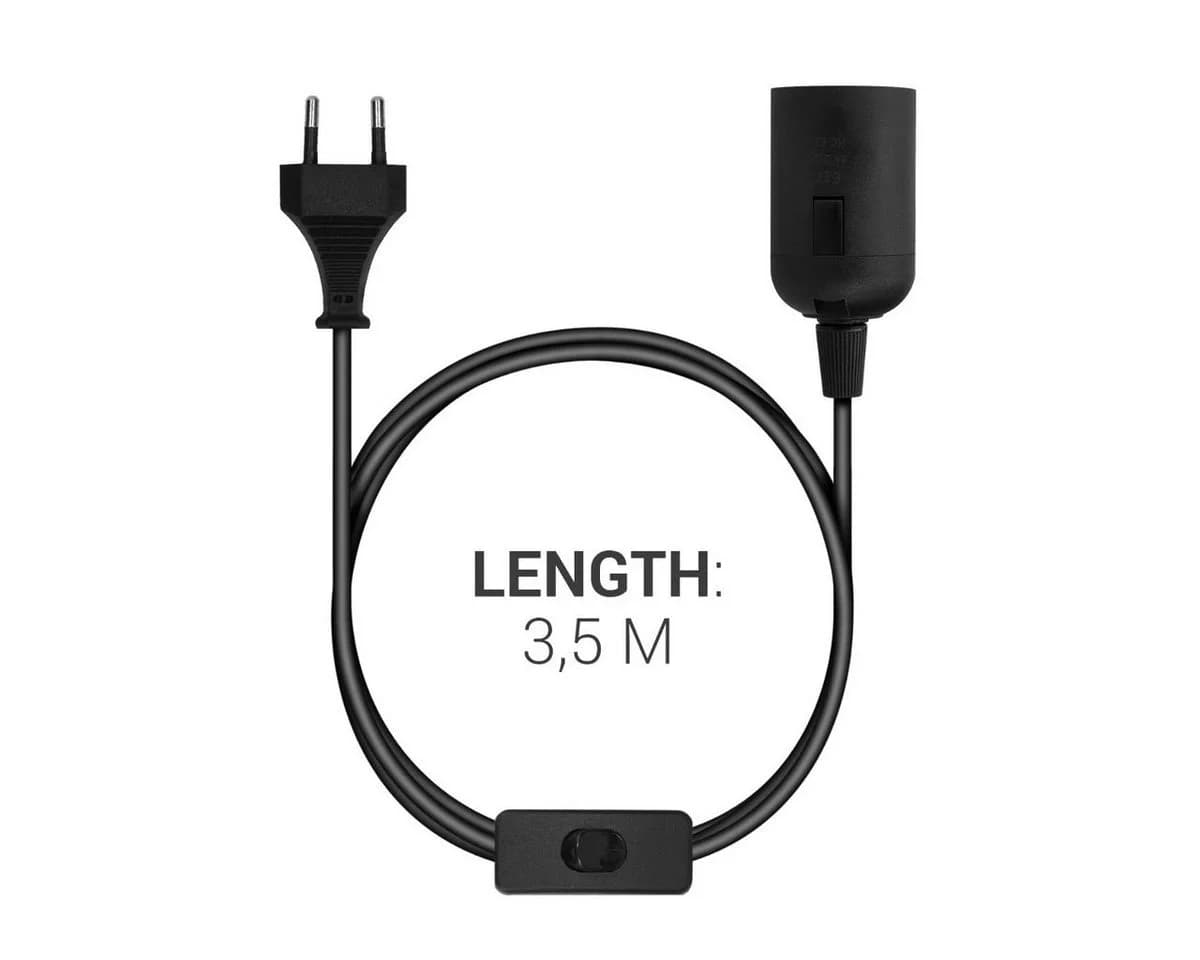 kwmobile Lampenfassung E27 mit Schalter und 3,5m Kabel - Bild 3