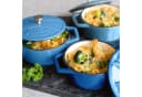 Navaris Mini Cocotte Set 4-tlg. Gusseisen Töpfe mit Deckel Blau Bild 1
