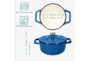 Navaris Mini Cocotte Set 4-tlg. Gusseisen Töpfe mit Deckel Blau Bild 3