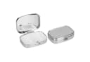 kwmobile Pillendose 2x Edelstahl Tablettenbox mit 2 Fächern Silber Bild 2