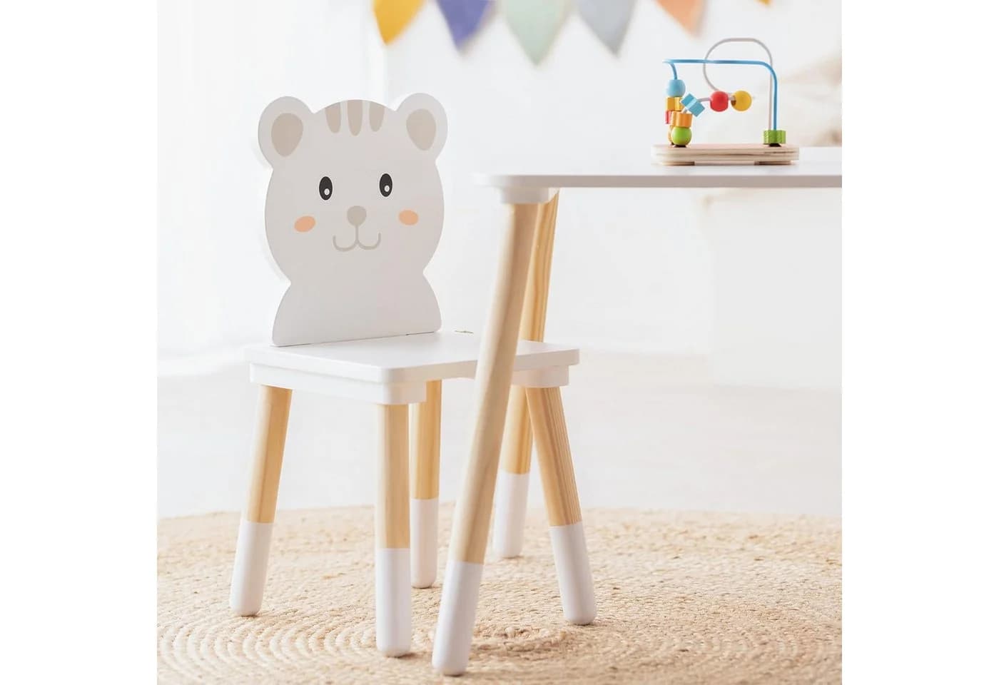 Navaris Kindersitzgruppe mit Katzenmotiv Weiß - Bild 5