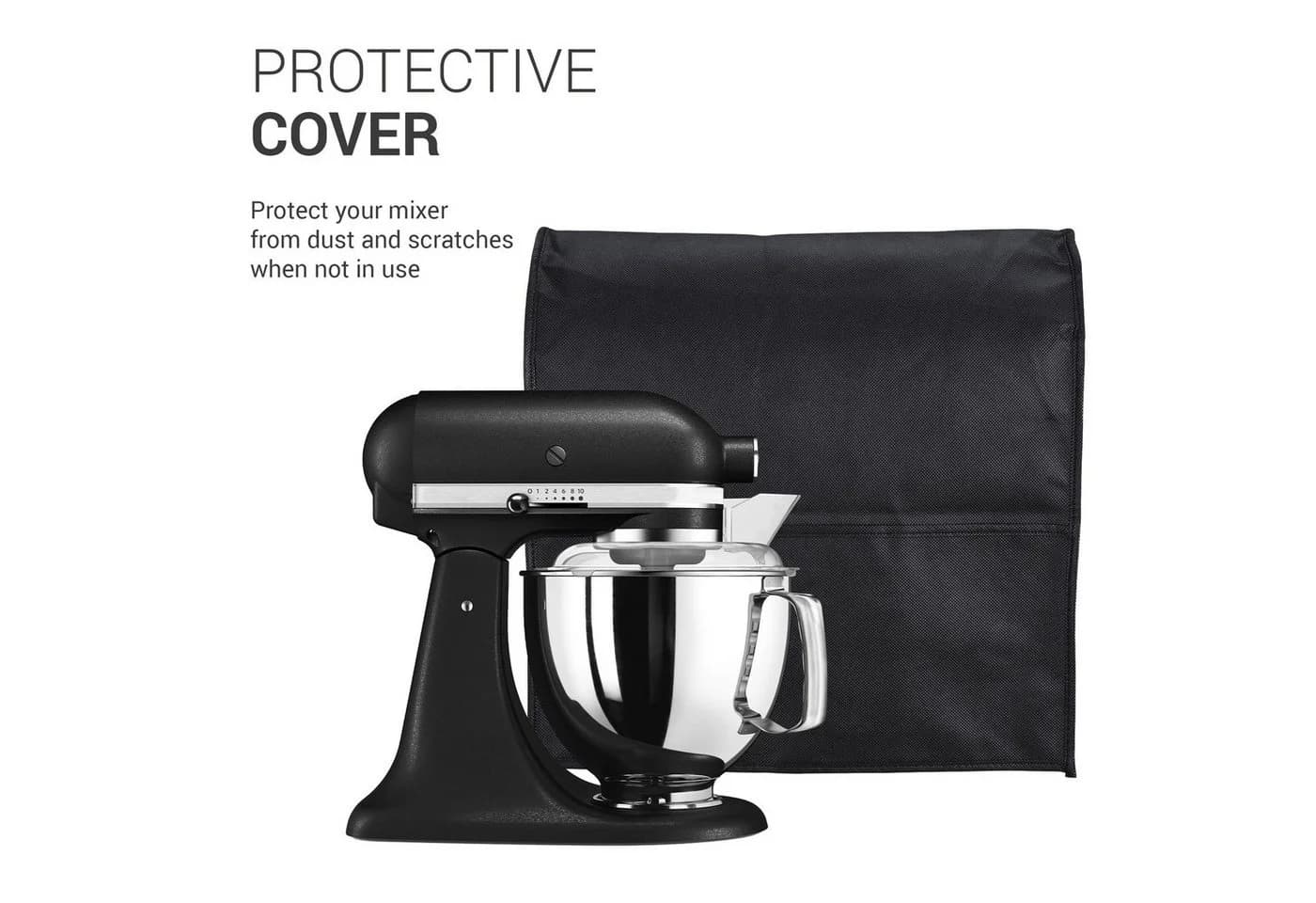 kwmobile Abdeckhaube für KitchenAid 4,3-4,8 Liter mit 3 Fächern Schwarz