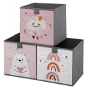 Navaris Spielzeugkiste 3er Set Aufbewahrungsbox mit Tiermotiven Bild 1