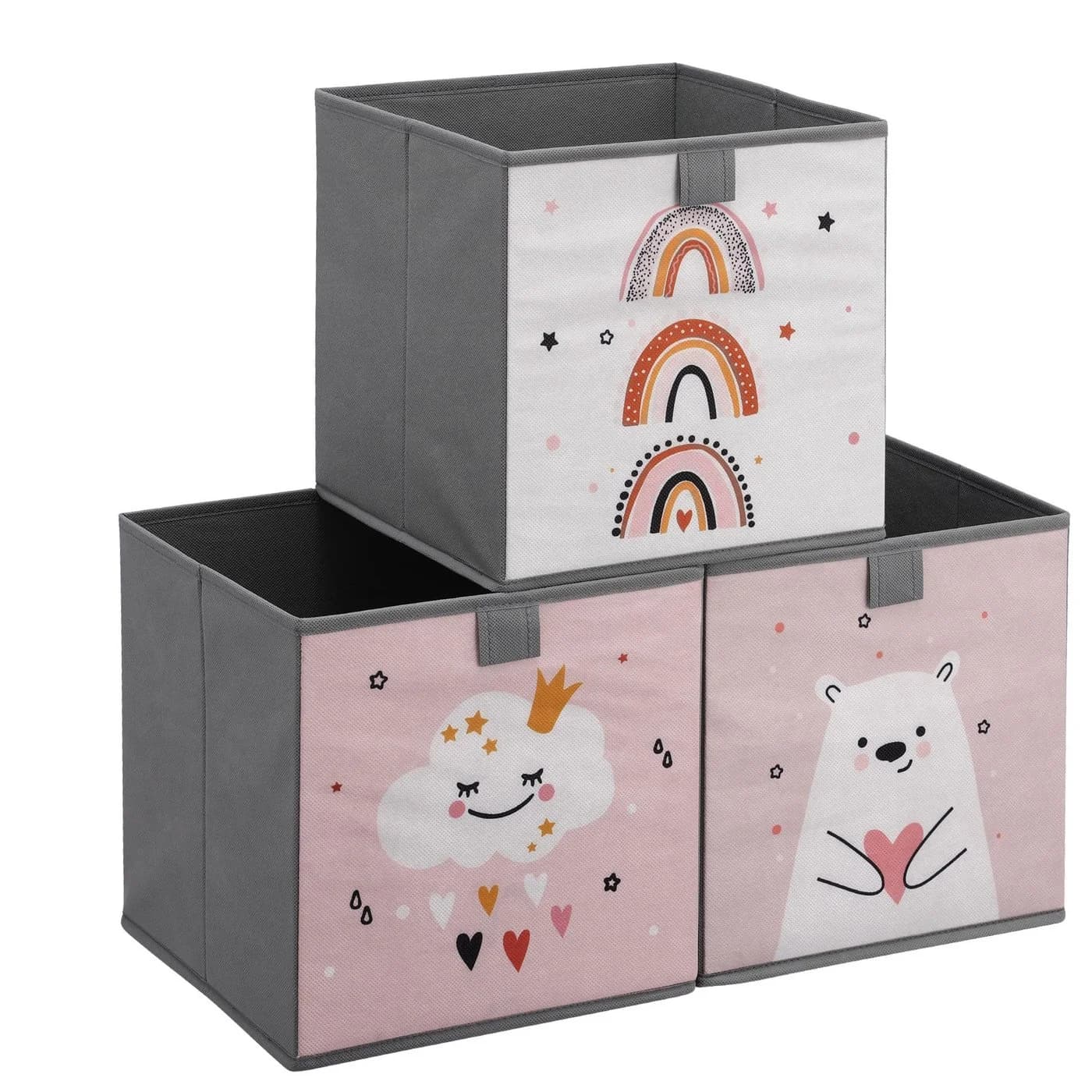 Navaris Spielzeugkiste 3er Set Aufbewahrungsbox mit Tiermotiven - Bild 2