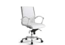 Versee Montreal Schreibtischstuhl Leder Weiß Ergonomisch mit Lendenstütze Bild 2