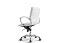 Versee Montreal Schreibtischstuhl Leder Weiß Ergonomisch mit Lendenstütze Bild 3