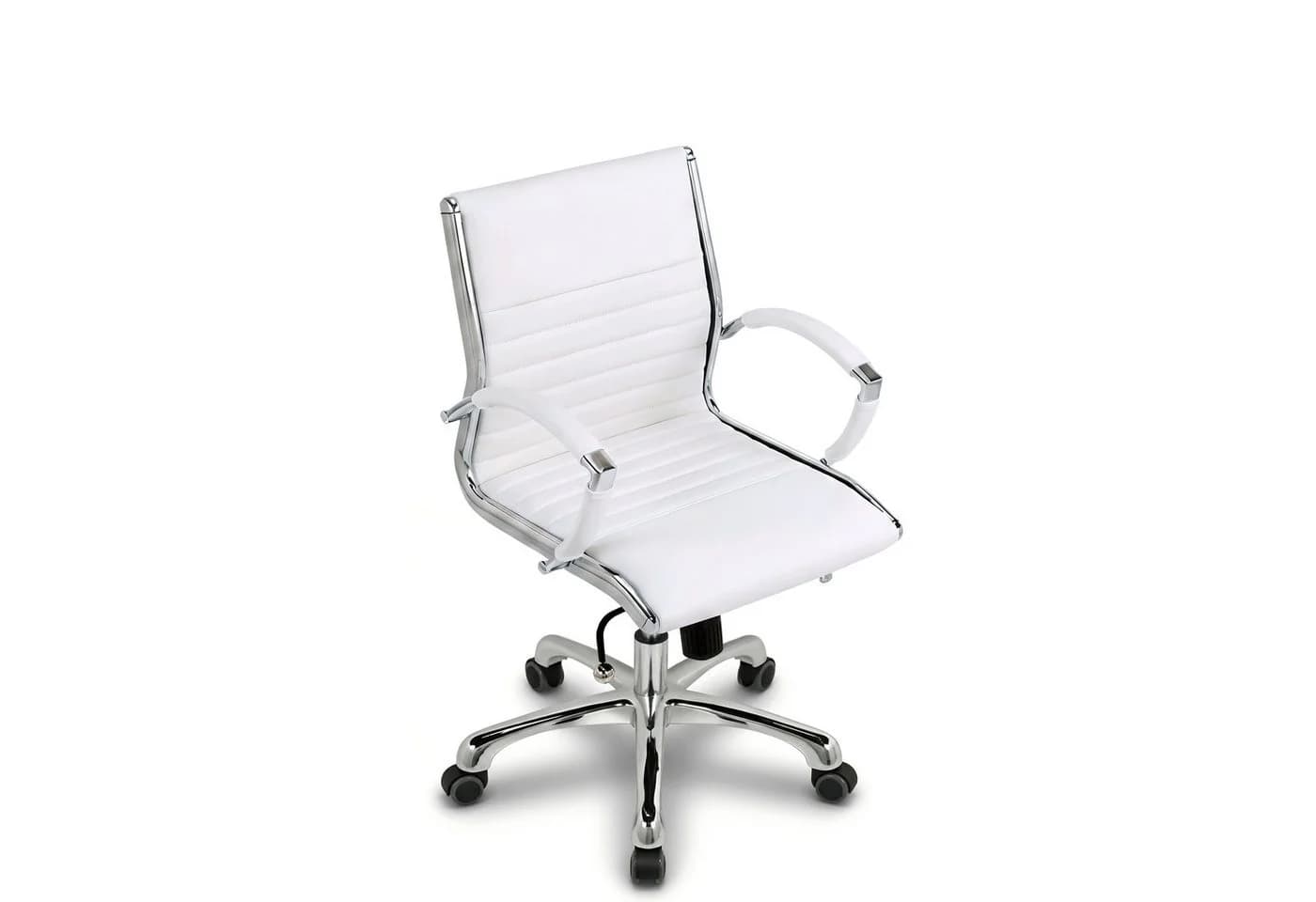 Versee Montreal Schreibtischstuhl Leder Weiß Ergonomisch mit Lendenstütze - Bild 4