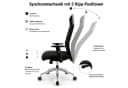 Versee Chefsessel Black-Line Bürostuhl Stoff Schwarz Ergonomisch Bild 3