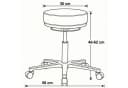 Versee Drehhocker Arbeitshocker Echtleder Höhenverstellbar 150kg Belastbar Bild 4