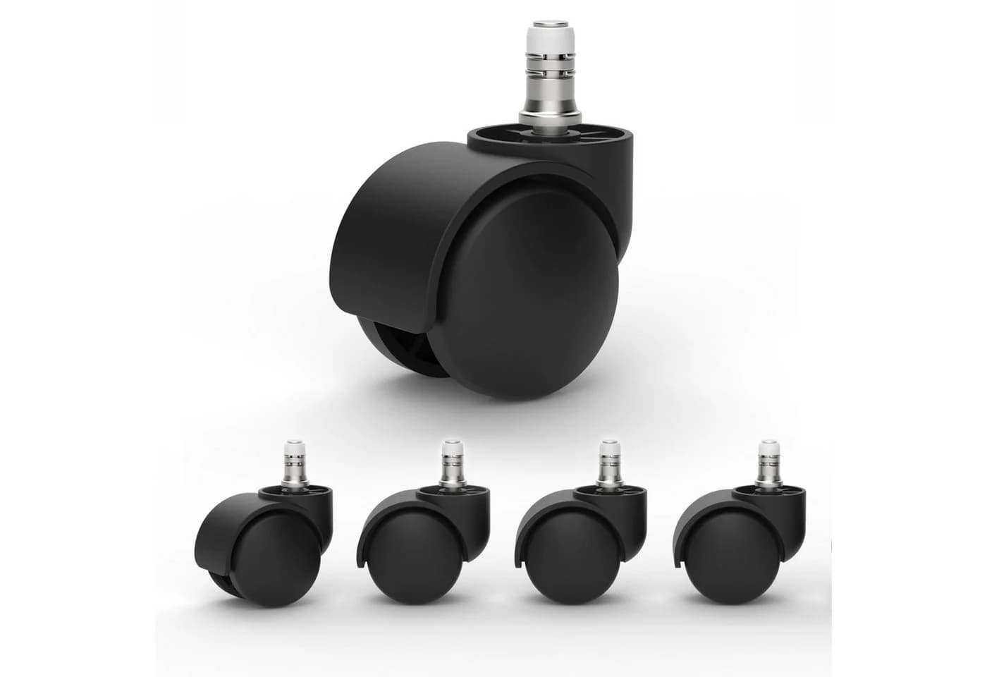 Versee Stuhlrolle Weichbodenrollen 50mm Schwarz 5 Stück - Bild 2