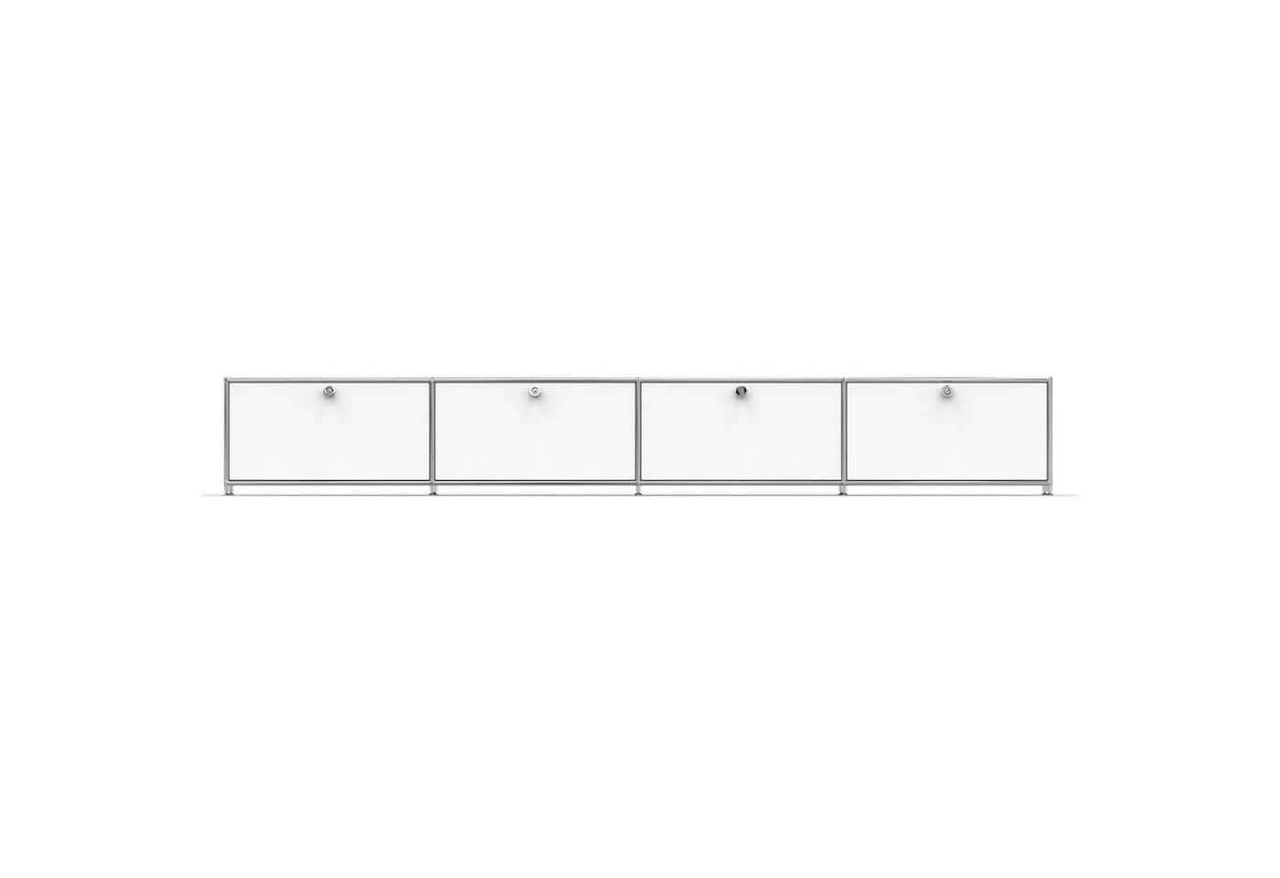 Versee Lowboard 4 Klappen Metall Weiß Modern - Bild 4