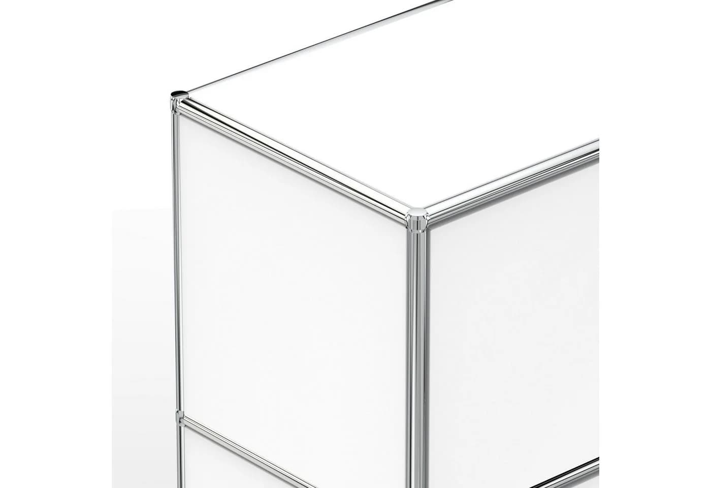 Versee Lowboard 4 Klappen Metall Weiß Modern - Bild 5