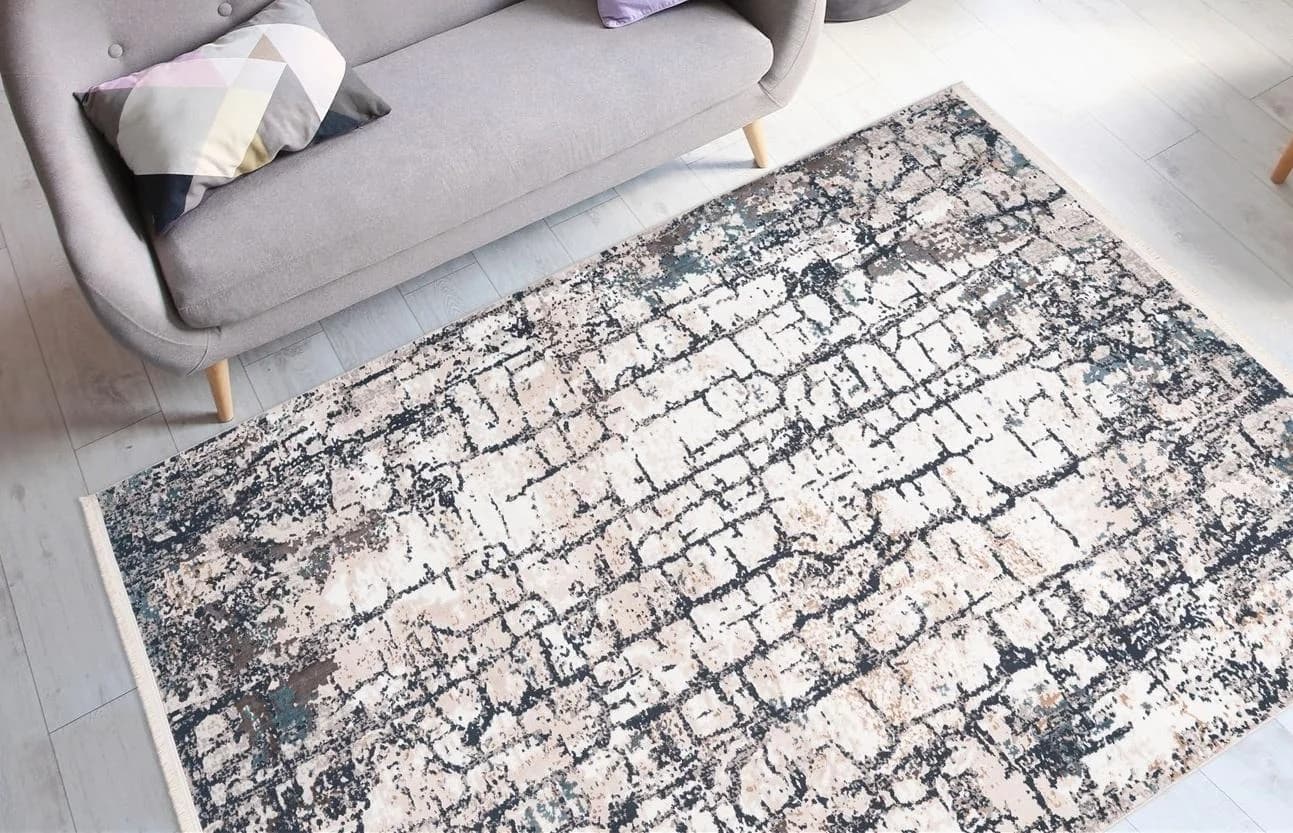 ME GUSTA Teppich Akropolis 125 Vintage-Look Blau Grau