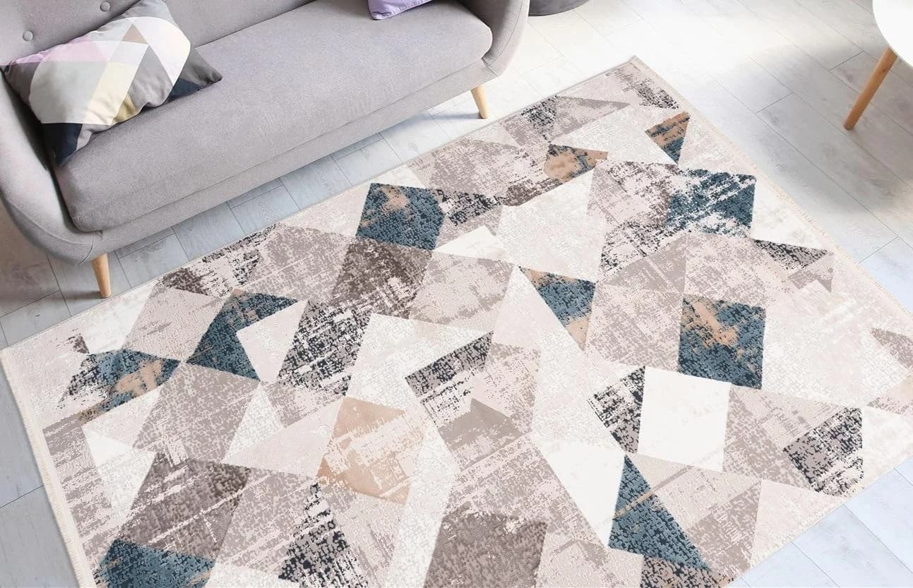 ME GUSTA Teppich Akropolis 225 Vintage-Look Blau Grau