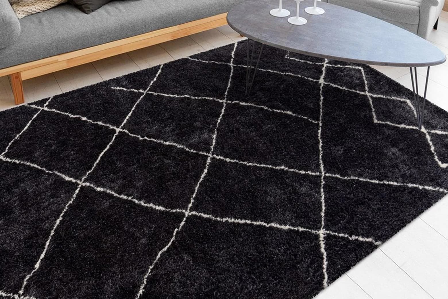 ME GUSTA Teppich Orlando 525 Grau Anthrazit Polyester Retro