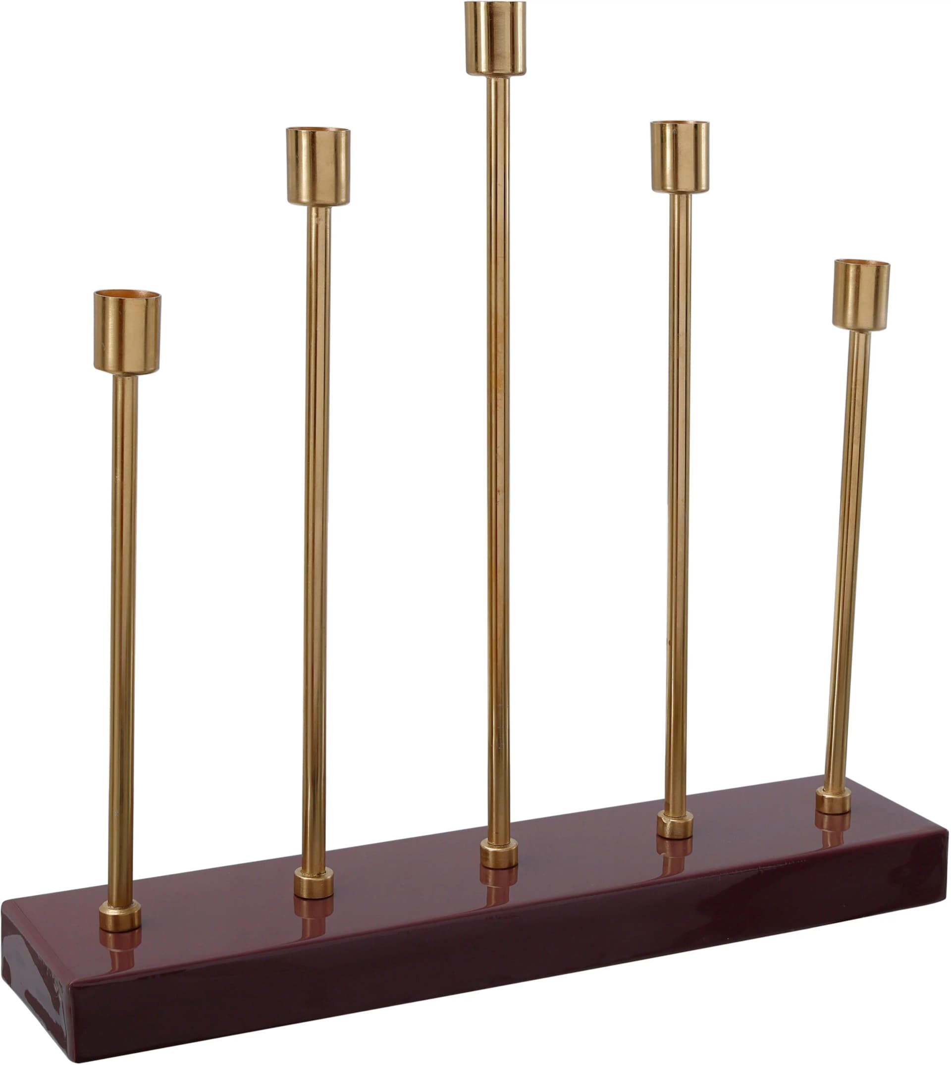 Kayoom Kerzenhalter Art Deco 525 Gold Bordeaux Metall