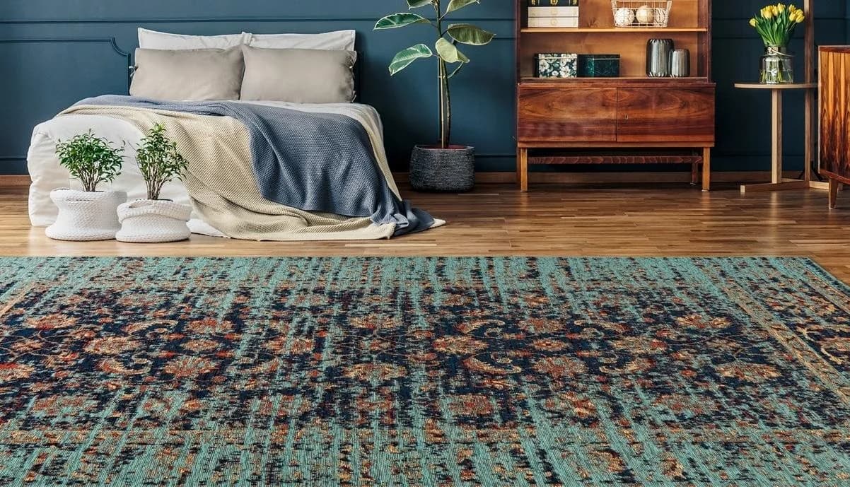 PADIRO Teppich Charme 225 Vintage Blau Bunt