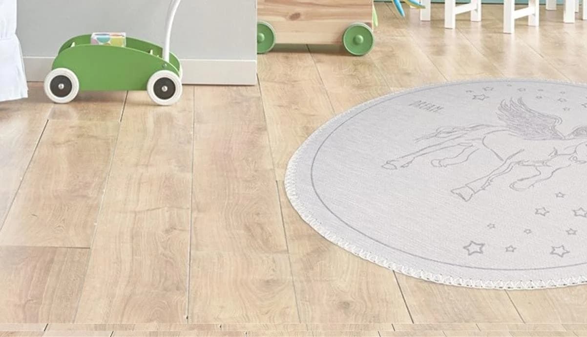 Arte Espina Kinderteppich Bambini 200 Grau Rund