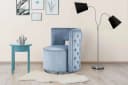 Kayoom Drehsessel Beverly 125 Hellblau Samt mit Drehfunktion Bild 2