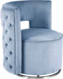 Kayoom Drehsessel Beverly 125 Hellblau Samt mit Drehfunktion Bild 3