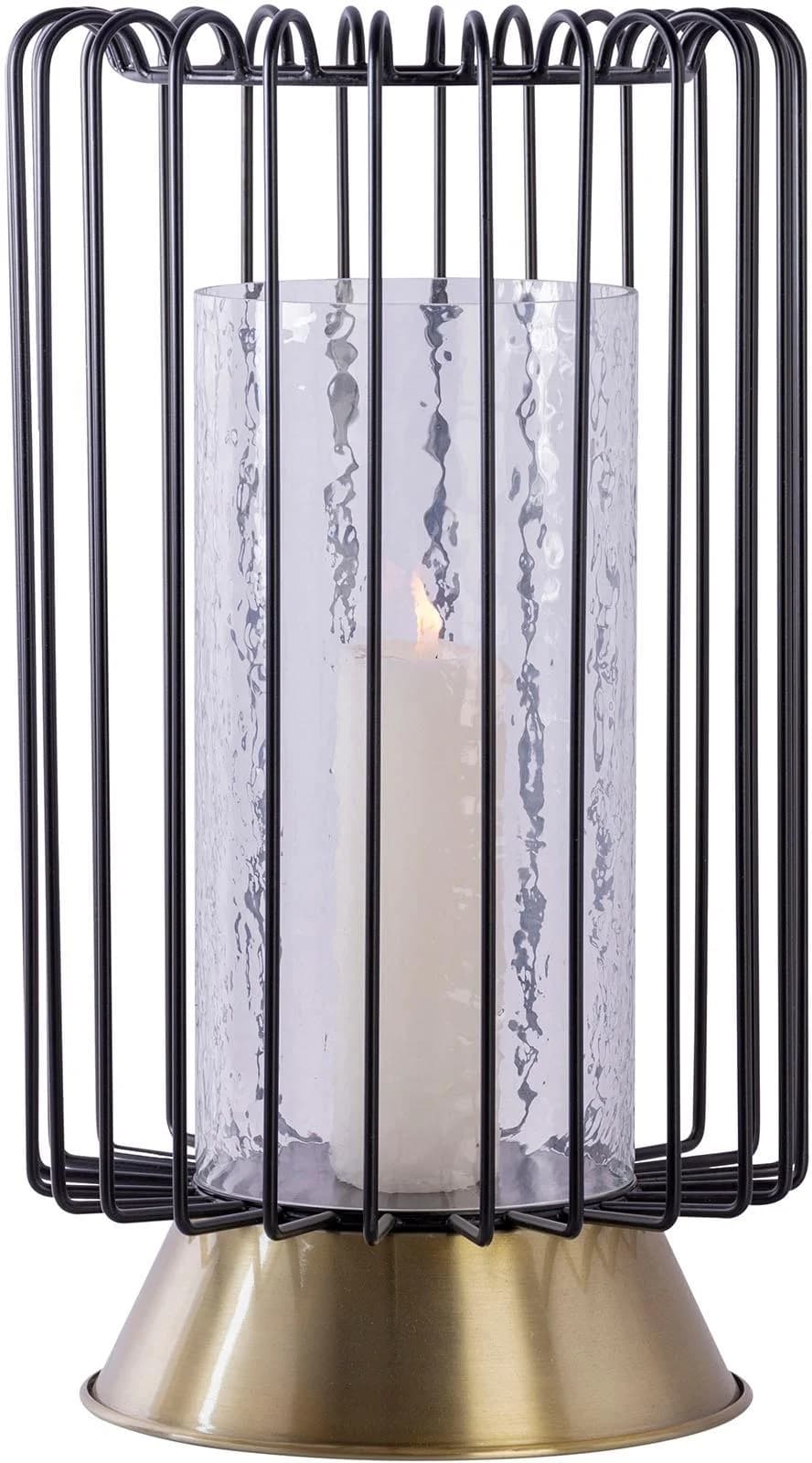 KAYOOM Kerzenständer Malibu 125 Gold Windlicht mit Stabgitter