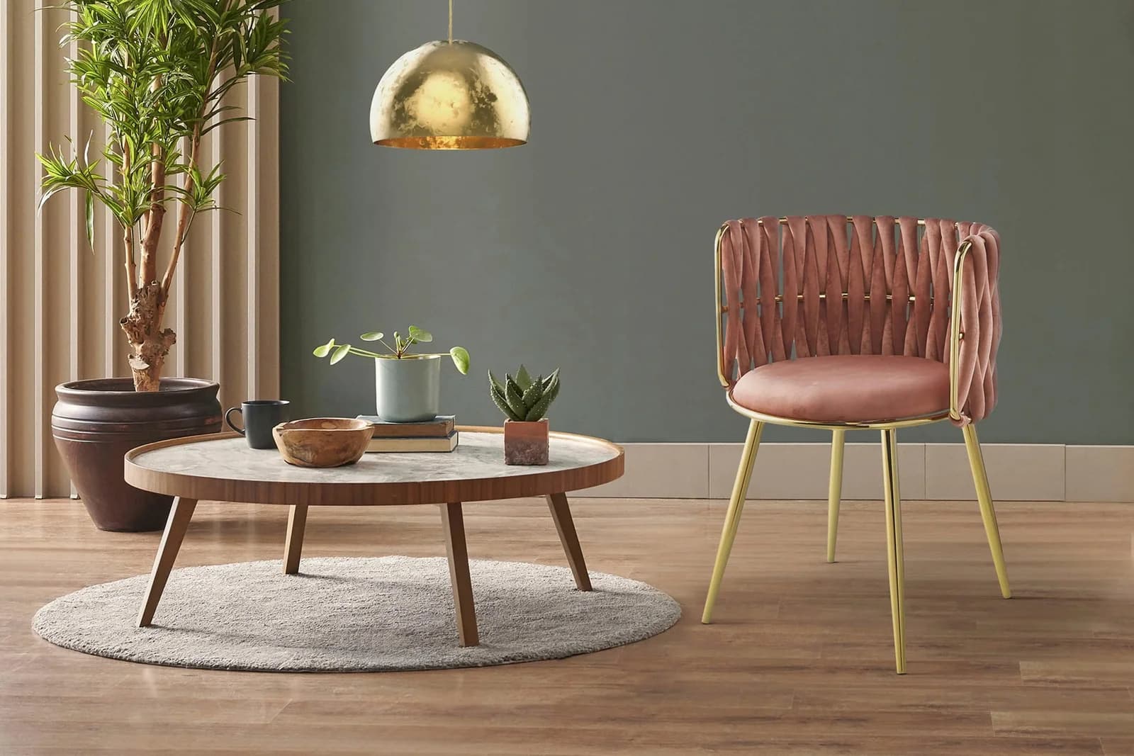 KAYOOM Esszimmerstuhl Milla 125 2er-Set Rosa samtweicher Bezug