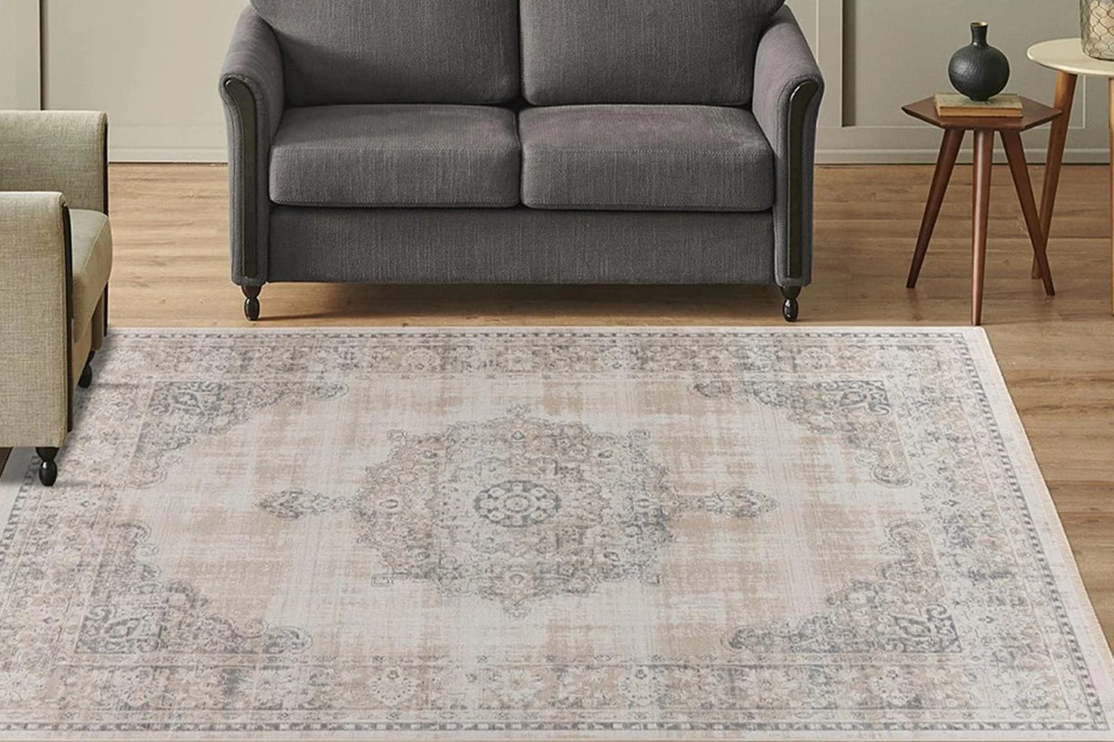 KAYOOM Dilan 100 Teppich Grau Orientalisch Kurzflor