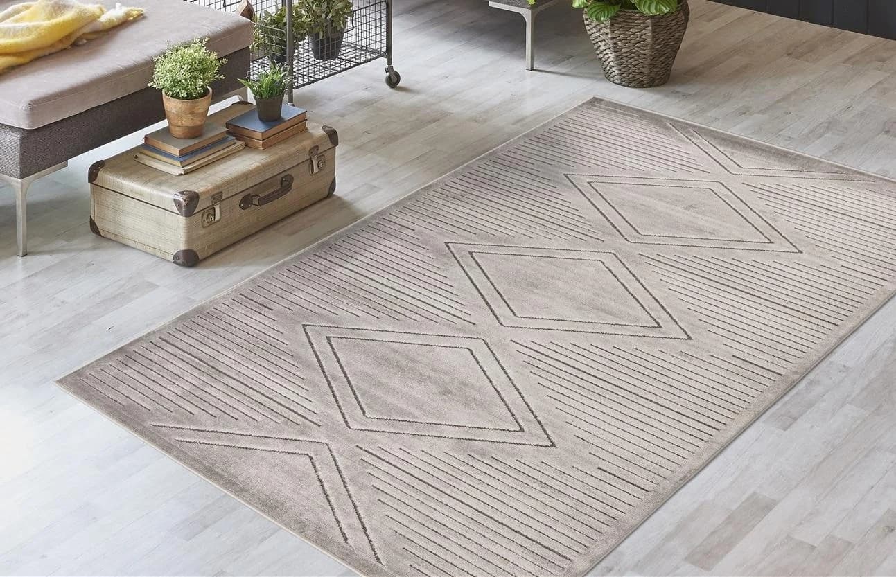 Kayoom Teppich Madita 100 Grau Polypropylen