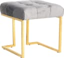 KAYOOM Polsterhocker Rarity 125 Grau Samt mit Edelstahlgestell Bild 2