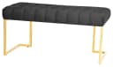 Kayoom Sitzbank Rarity 225 Schwarz Samt mit Edelstahlgestell Bild 1