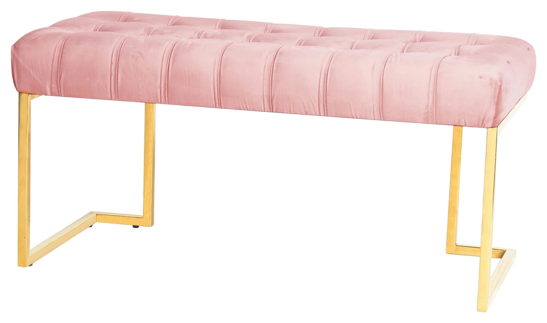 KAYOOM Sitzbank Rarity 225 Rosa Goldgestell Samt