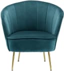 KAYOOM Loulan 125 Cocktail-Sessel Samtbezug Teal Goldbeine Bild 1
