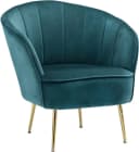 KAYOOM Loulan 125 Cocktail-Sessel Samtbezug Teal Goldbeine Bild 3