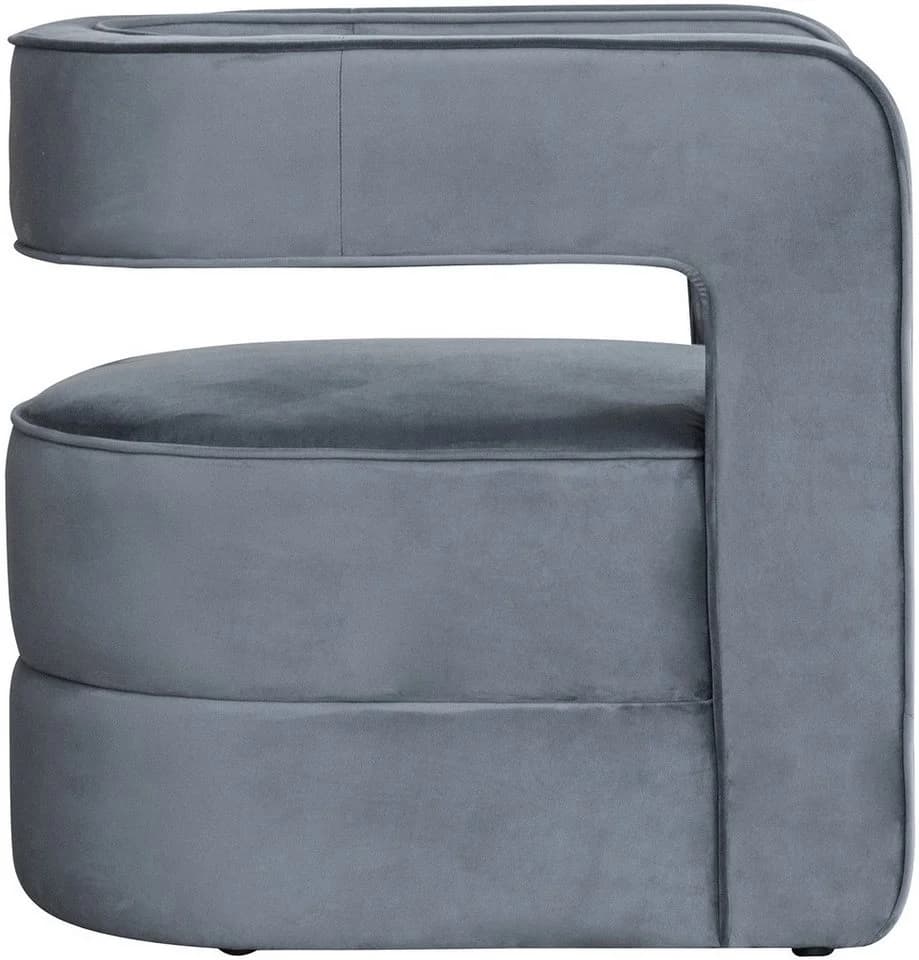 KAYOOM Sessel Venice 125 Moderner Cocktail-Sessel Grau Samt - Bild 5