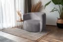 Kayoom Drehsessel Aveiro 125 Grau Teddy-Stoff Modern Bild 2