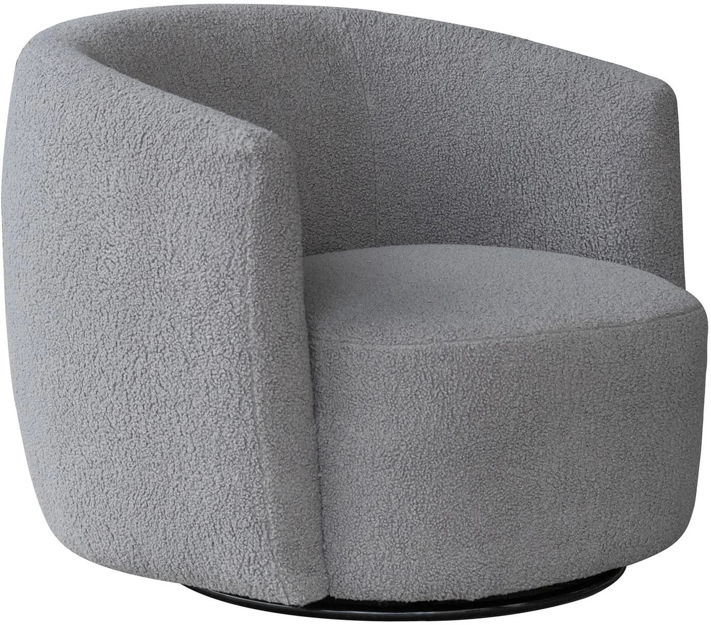 Kayoom Drehsessel Aveiro 125 Grau Teddy-Stoff Modern - Bild 3