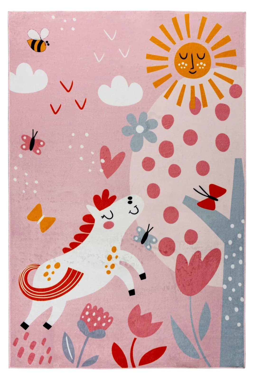Kayoom Teppich Wonder 126 Rosa Kurzflor