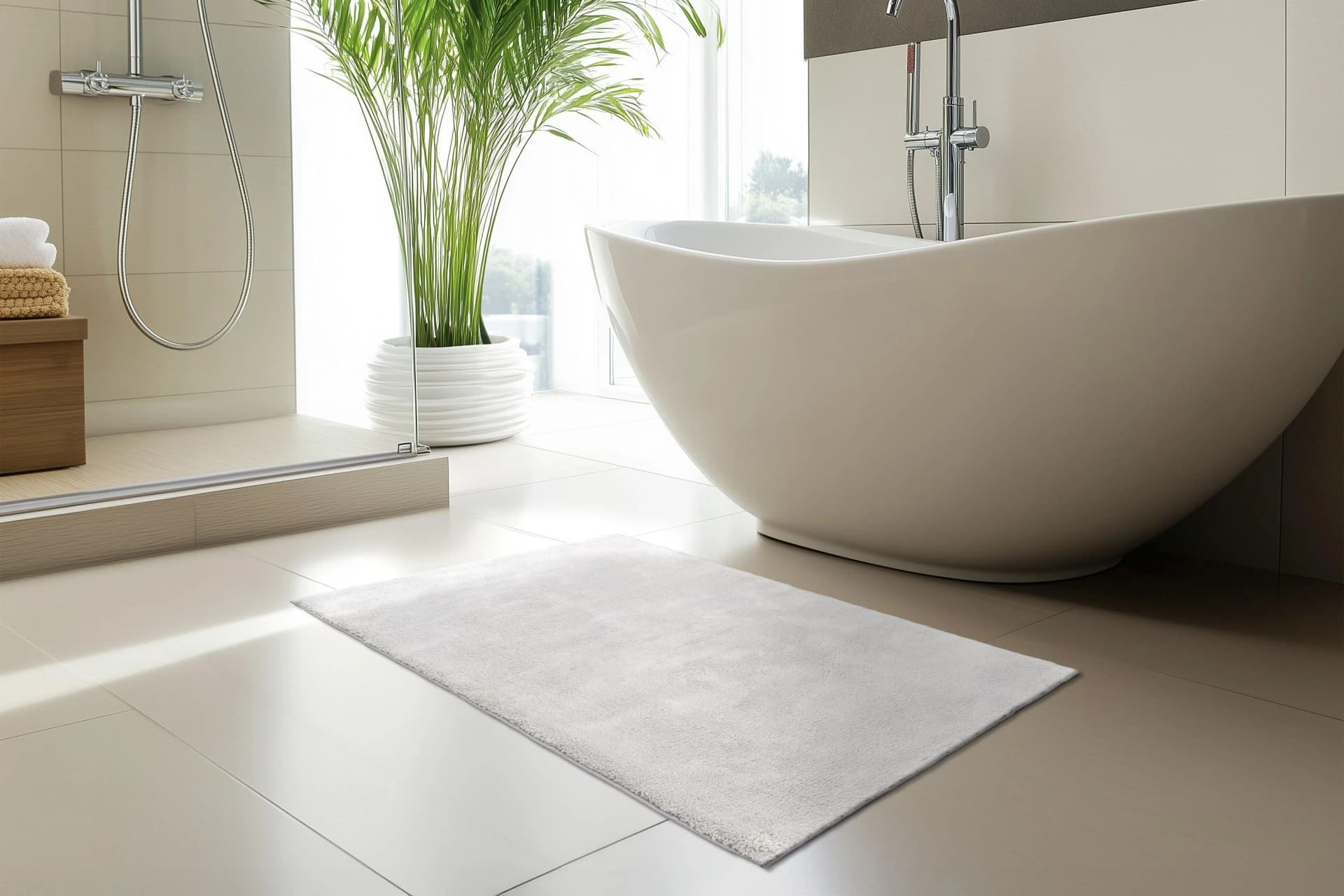 Badematte KAYOOM Fresh Step 525 Silber 50x90 cm