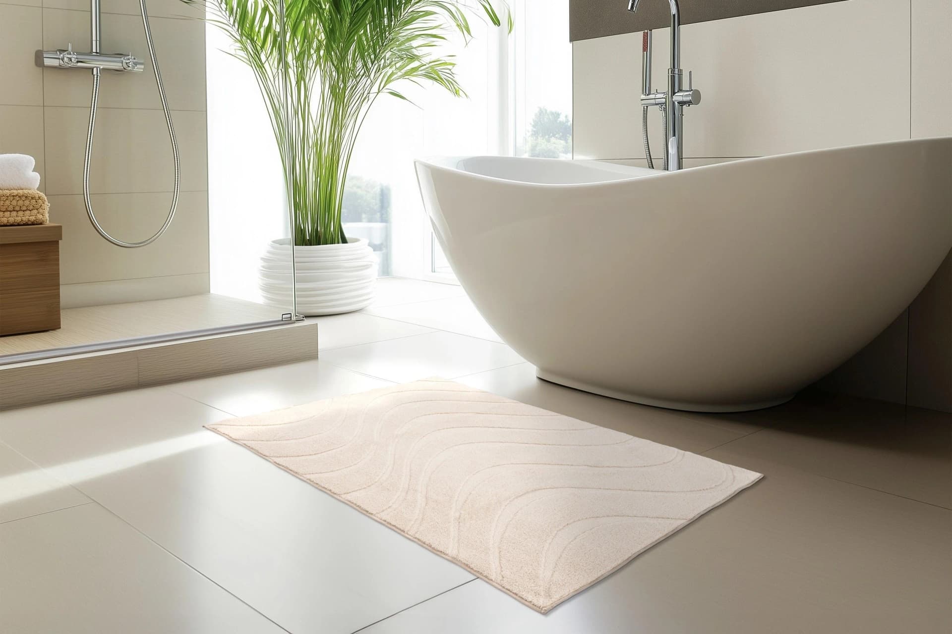 KAYOOM Badematte Ocean Touch 425 Beige Kurzflor