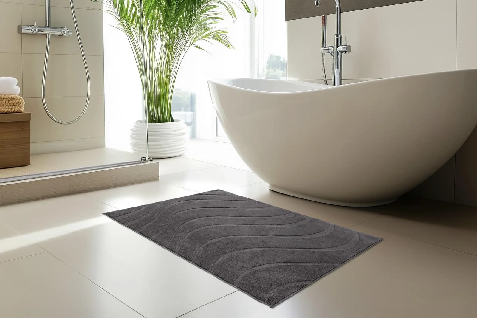 Kayoom Badematte Ocean Touch 425 Grau