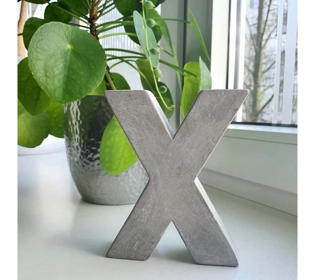 K&L Wall Art Deko-Buchstaben 15cm Grau Beton - Bild 5
