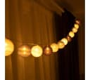 K&L LED-Lichterkette Cotton Ball 20 LED Kugeln Gelb Gold Silber Bild 1