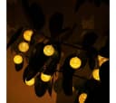 K&L LED-Lichterkette Cotton Ball 20 LED Kugeln Gelb Gold Silber Bild 4