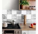 K&L WALL ART Fliesenaufkleber Boho Beton Optik Orientalisch 12er Set Bild 2