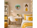 K&L Wall Art Wanduhr Bibi Blocksberg & Tina Kinder Lernuhr Bunt Bild 3
