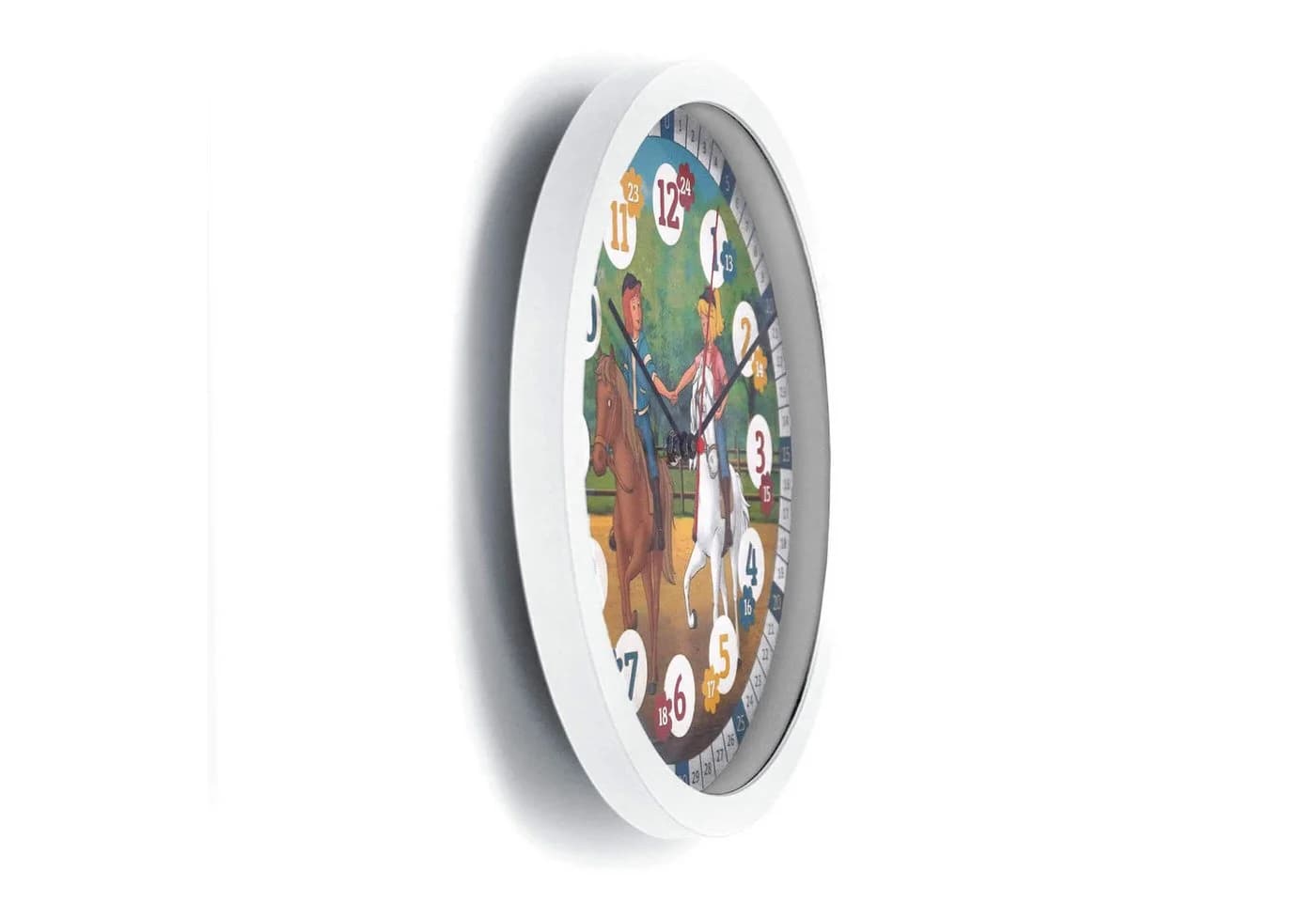 K&L Wall Art Wanduhr Bibi Blocksberg & Tina Kinder Lernuhr Bunt - Bild 4