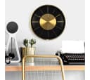 K&L Wall Art Wanduhr Aluminium Modern Gold Schwarz 30cm Bild 1