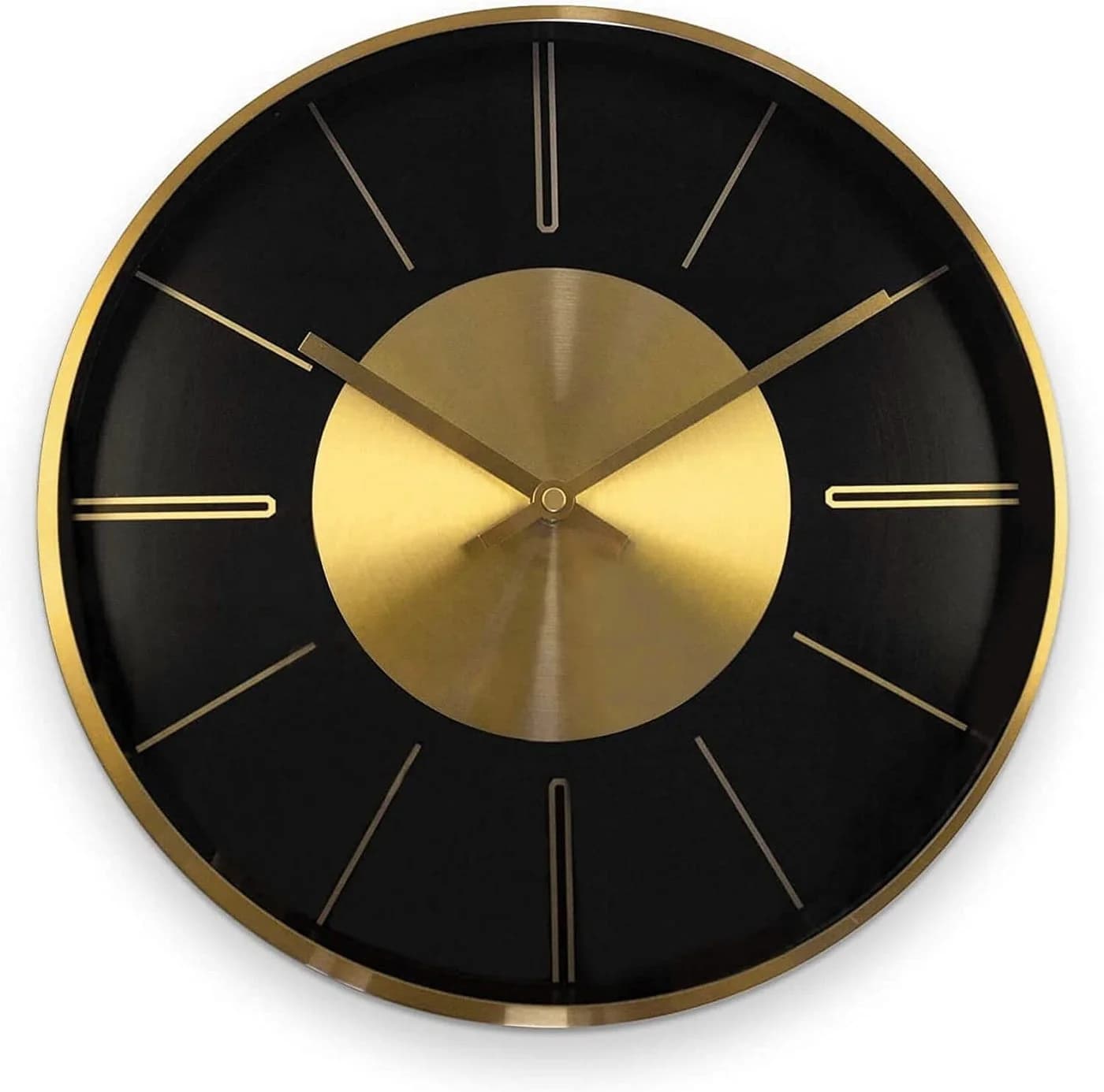 K&L Wall Art Wanduhr Aluminium Modern Gold Schwarz 30cm - Bild 2
