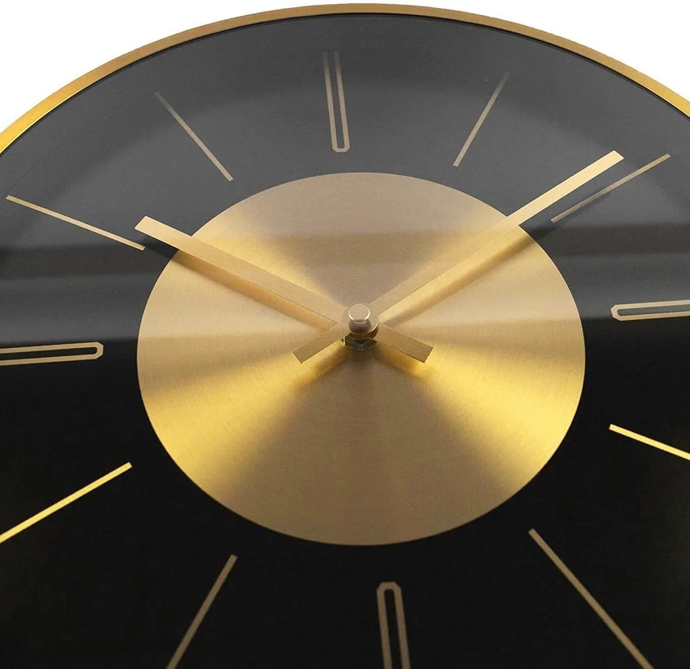 K&L Wall Art Wanduhr Aluminium Modern Gold Schwarz 30cm - Bild 3