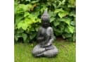 K&L Wall Art Buddha Statue Schwarz Kunststein Feng Shui Deko Bild 1